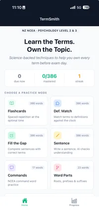 TermSmith app screen